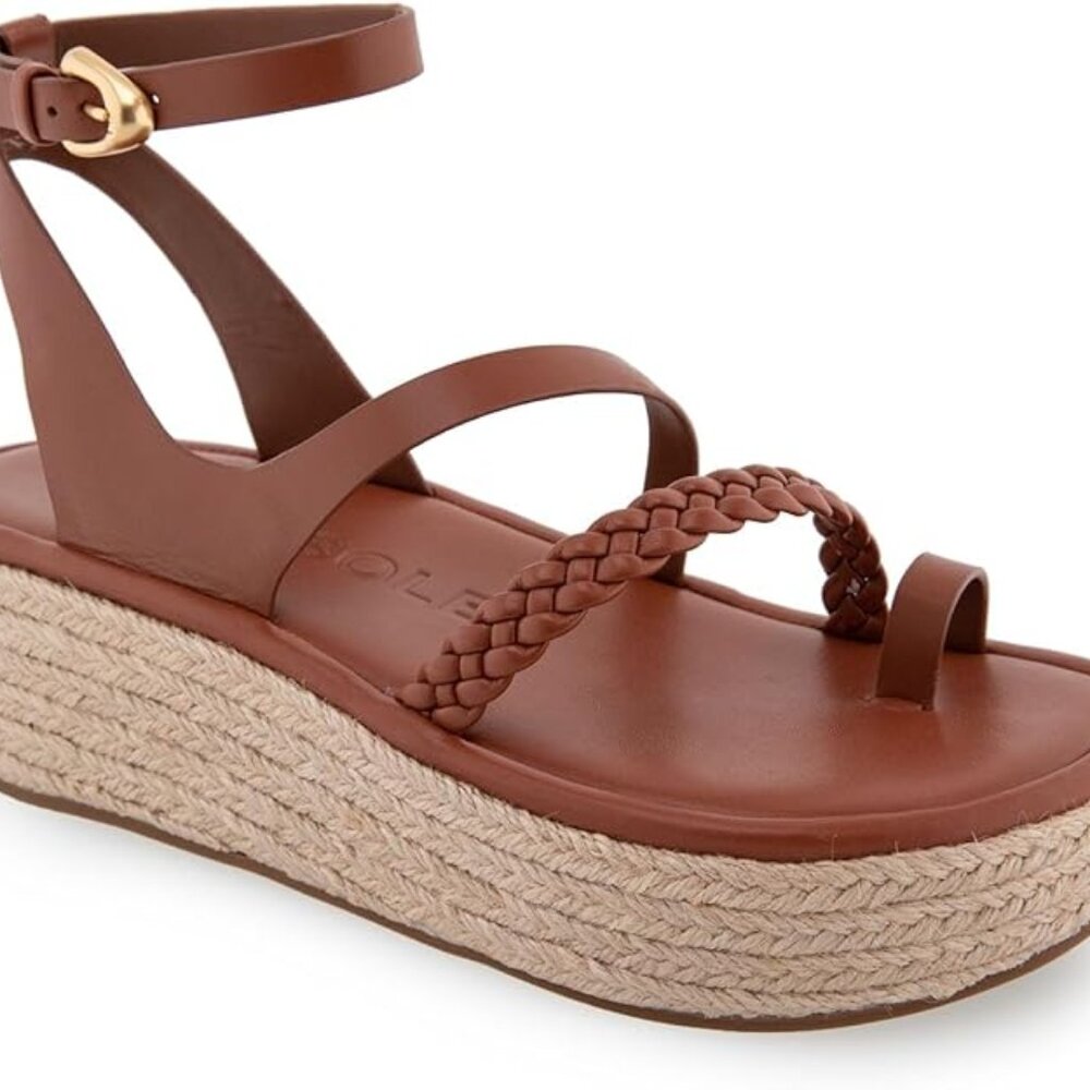 New in Box Aerosoles Dolly Platform Sandal in Gingerbread - Size 9M